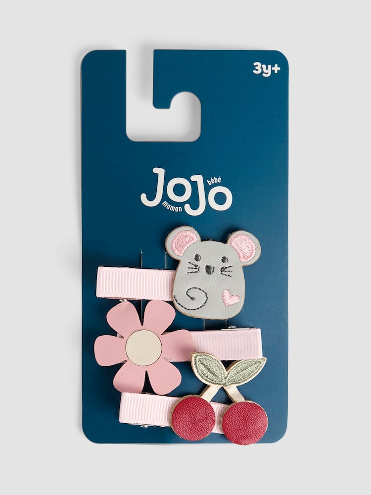 Jojo Maman Bébé Pink 3 Pack Mouse Clips - Image 1 of 3 Jojo Maman Bébé Pink 3 Pack Mouse Clips - Image 1 of 3