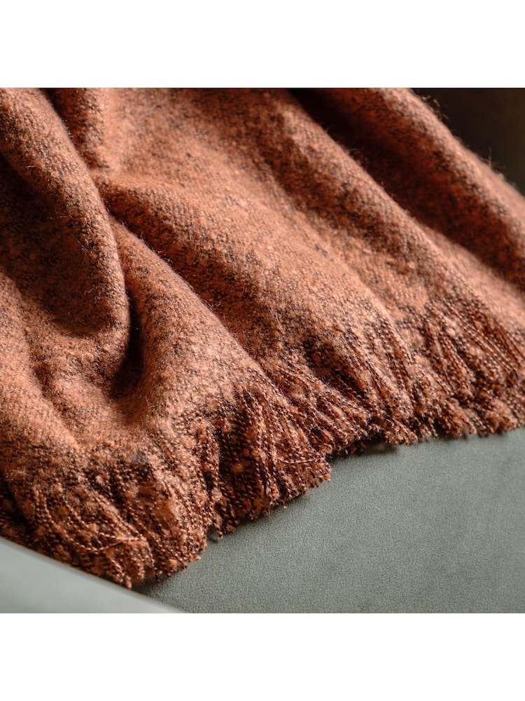 Gallery Home Orange Melange Acrylic Throw - Image 2 of 3 Gallery Home Orange Melange Acrylic Throw - Image 2 of 3