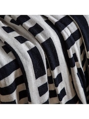 Gallery Home Black Merton Knitted Tassel Throw - Image 3 of 6