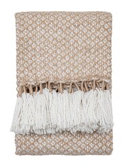 Gallery Home Natural Woven Wrapped Tassel Throw Natural - Image 6 of 6