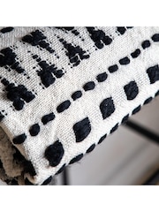 Gallery Home Black & Cream Tufted Throw - Image 3 of 7