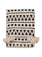 Gallery Home Black & Cream Tufted Throw - Image 7 of 7