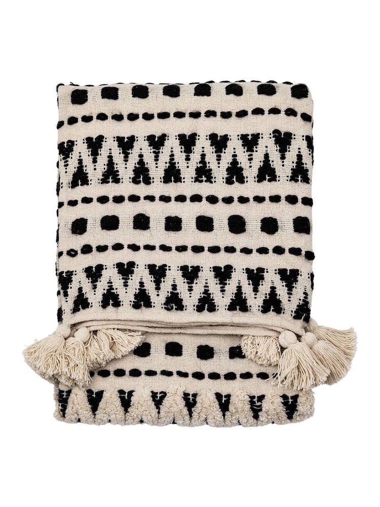 Gallery Home Black & Cream Tufted Throw - Image 7 of 7