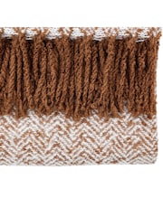 Gallery Home Brown Herringbone Faux Mohair Throw - Image 5 of 6