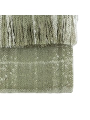 Gallery Home Green Check Faux Mohair Throw - Image 7 of 7