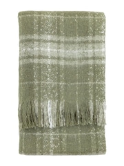 Gallery Home Green Check Faux Mohair Throw - Image 8 of 8