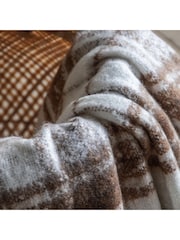 Gallery Home Brown Check Faux Mohair Throw - Image 2 of 6