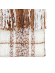 Gallery Home Brown Check Faux Mohair Throw - Image 4 of 6