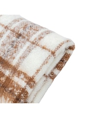 Gallery Home Brown Check Faux Mohair Throw - Image 5 of 6