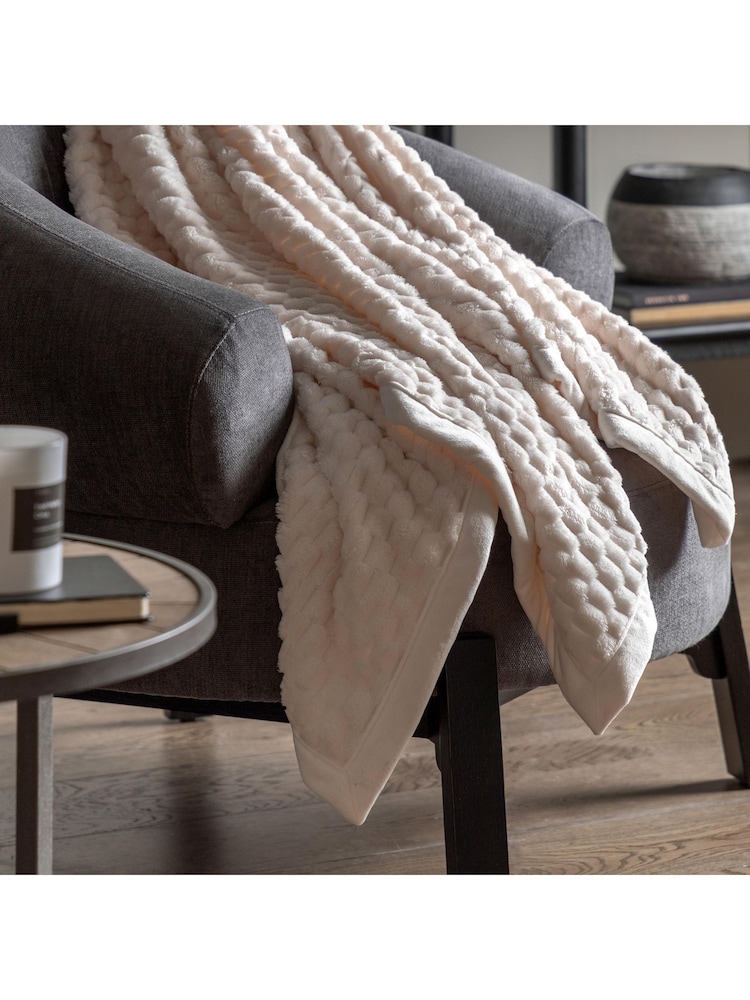 Gallery Home Grey Jacquard Velvet Knitted Throw - Image 1 of 3 Gallery Home Grey Jacquard Velvet Knitted Throw - Image 1 of 3