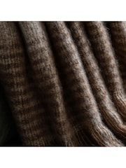 Gallery Home Brown Mohair Fringe Throw - Image 2 of 5