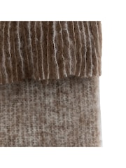 Gallery Home Brown Mohair Fringe Throw - Image 4 of 5