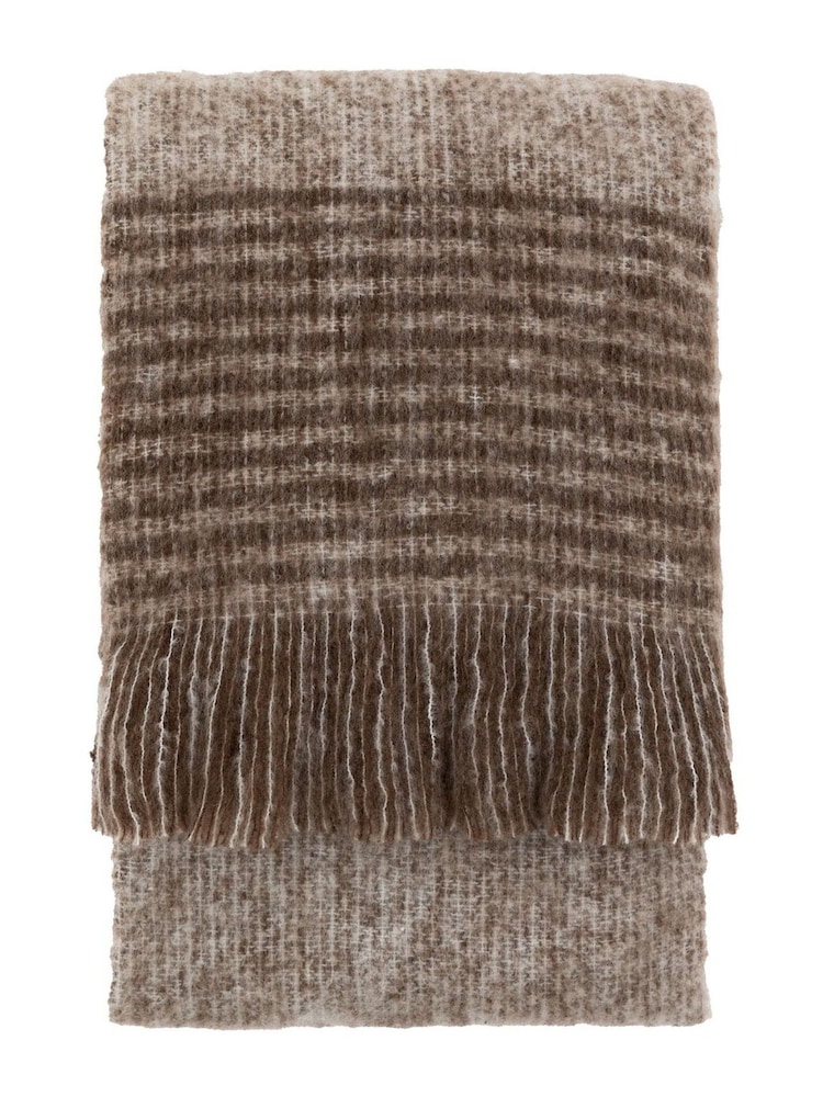 Gallery Home Brown Mohair Fringe Throw - Image 5 of 5