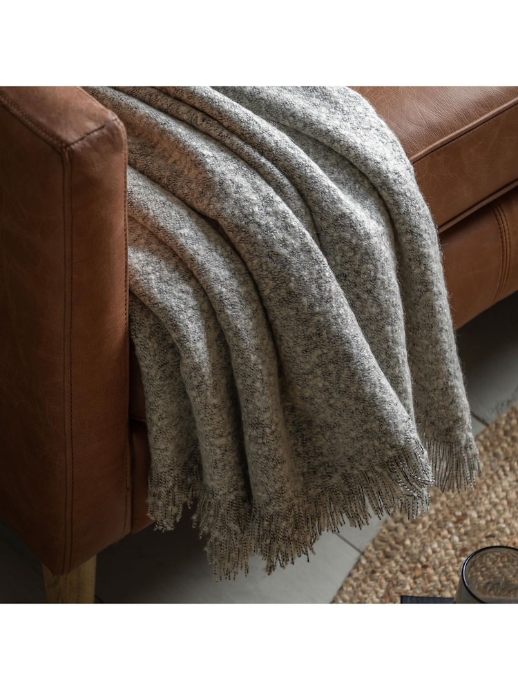 Gallery Home Grey Melange Acrylic Throw - Image 1 of 3