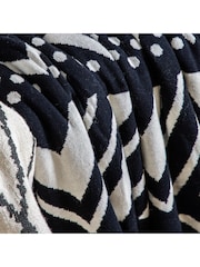 Gallery Home Black Houndslow Knit Sherpa Rev Throw - Image 3 of 6