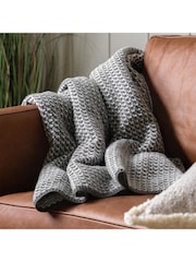 Gallery Home Grey Cross Knit Throw - Image 1 of 3