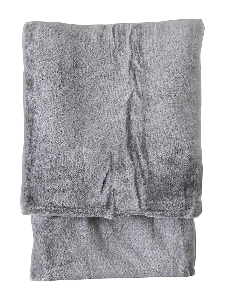 Gallery Home Silver Rolled Flannel Fleece - Image 1 of 3