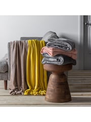 Gallery Home Silver Rolled Flannel Fleece - Image 2 of 3