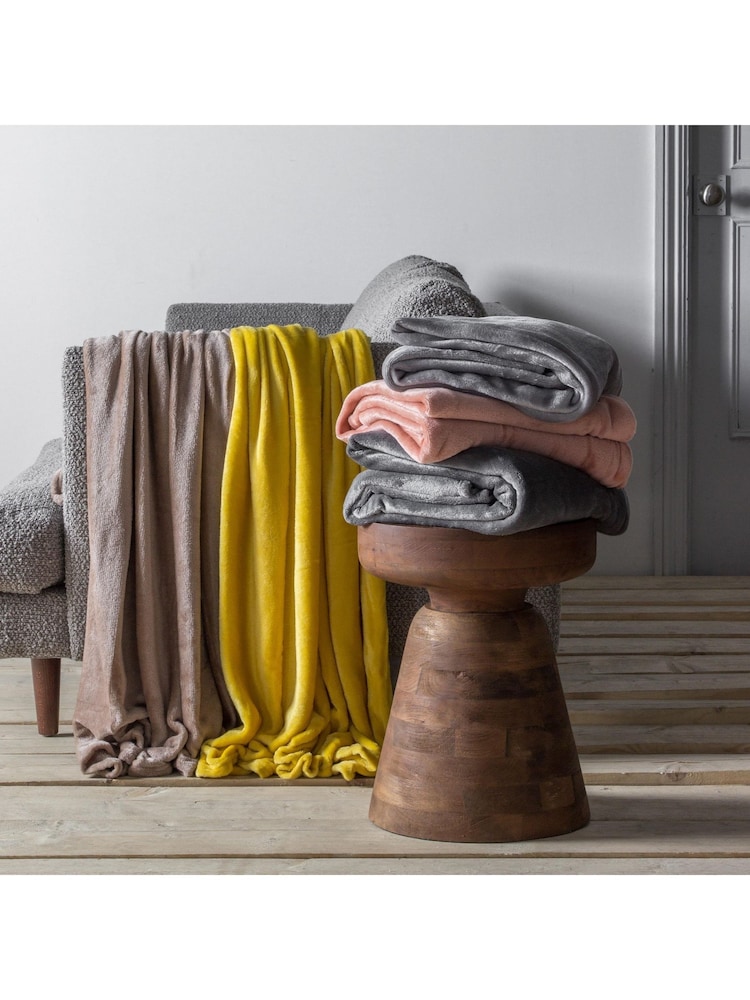 Gallery Home Silver Rolled Flannel Fleece - Image 2 of 3
