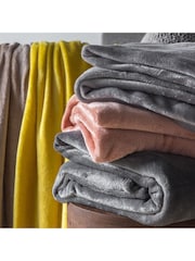 Gallery Home Silver Rolled Flannel Fleece - Image 3 of 3