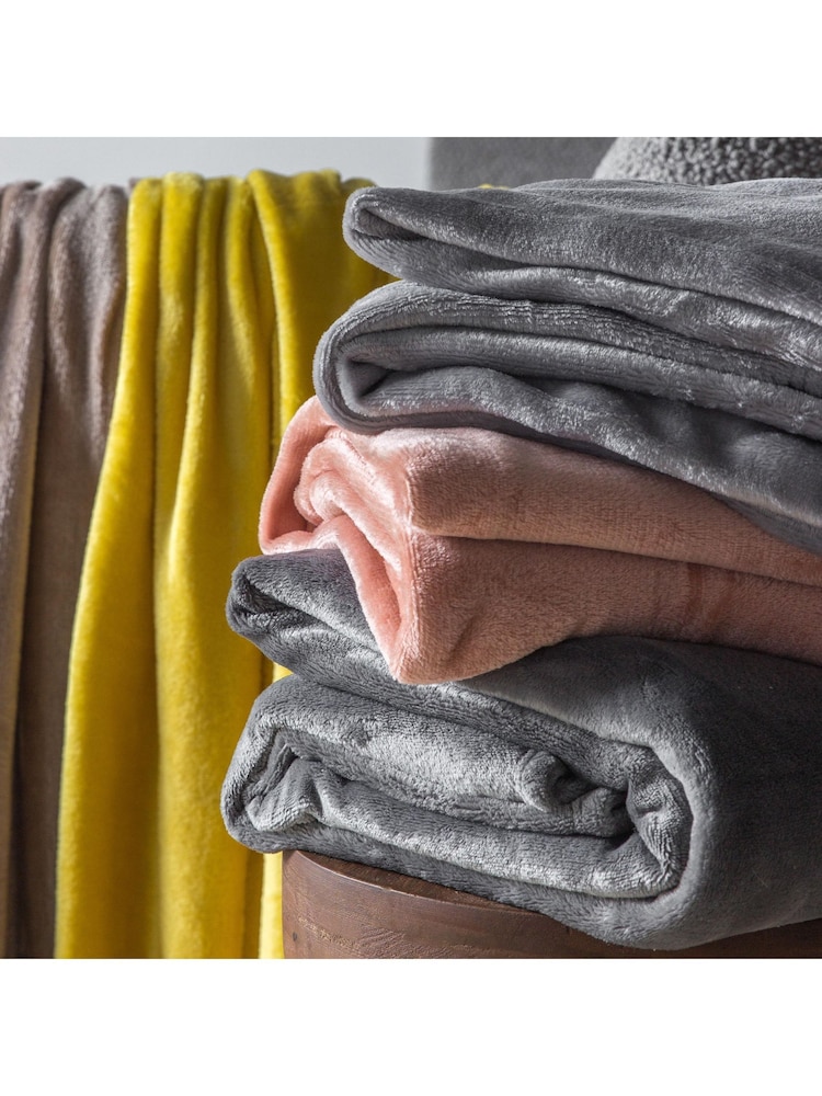 Gallery Home Silver Rolled Flannel Fleece - Image 3 of 3