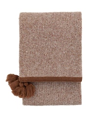 Gallery Home Orange Knitted Border Tassel Throw - Image 3 of 3
