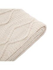 Gallery Home Cream Chenille Cable Throw - Image 5 of 8