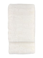 Gallery Home Cream Textured Rabbit Faux Fur Throw - Image 4 of 6