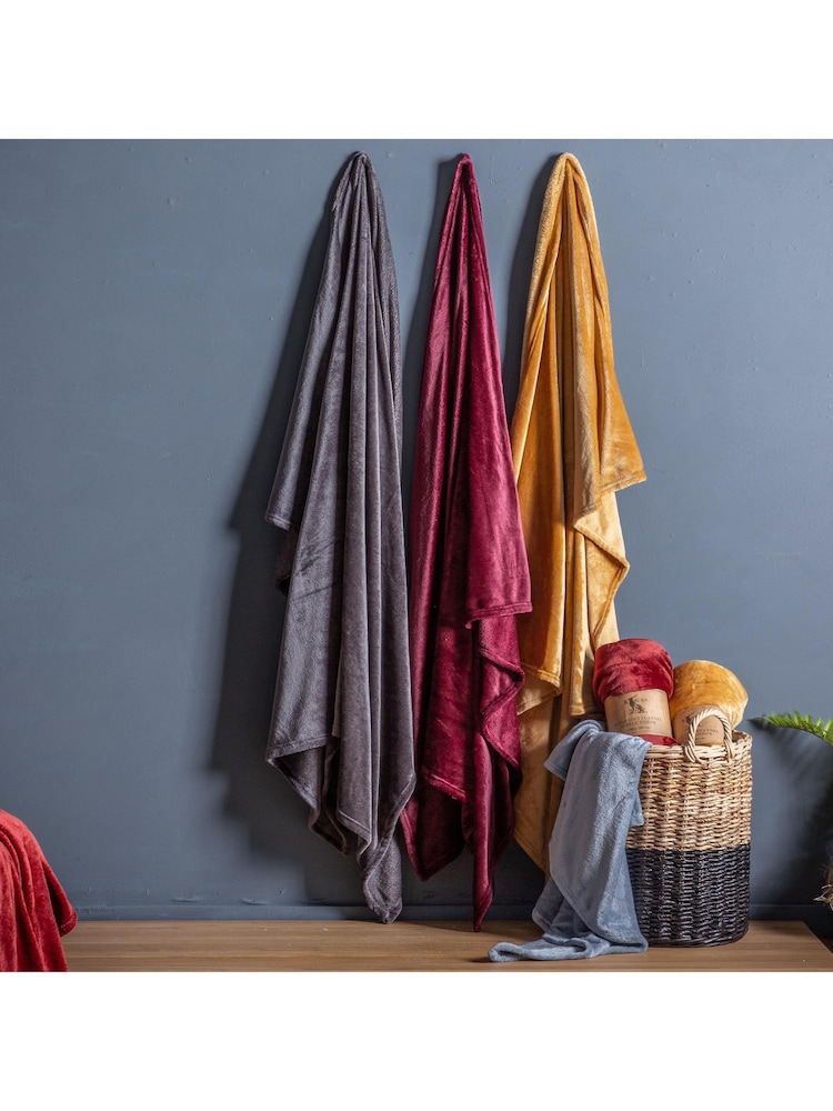 Gallery Home Blue Rolled Flannel Fleece - Image 2 of 2
