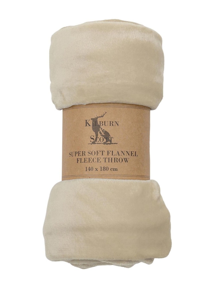 Gallery Home Brown Rolled Flannel Fleece - Image 1 of 1 Gallery Home Brown Rolled Flannel Fleece - Image 1 of 1