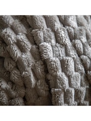 Gallery Home Grey Jacquard Velvet Knitted Throw - Image 2 of 4