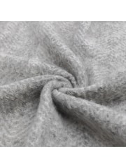Gallery Home Grey Mohair Fringe Throw - Image 3 of 5