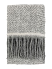 Gallery Home Grey Mohair Fringe Throw - Image 5 of 5