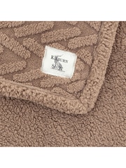 Gallery Home Black Herringbone Sherpa Throw - Image 4 of 5