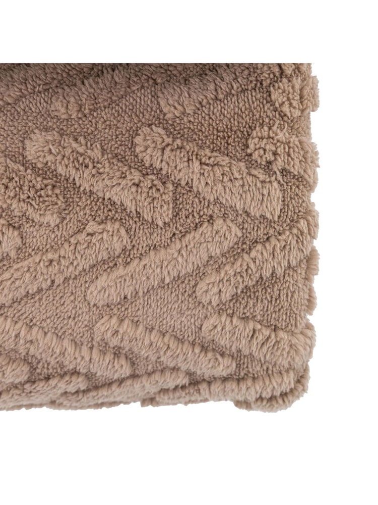 Gallery Home Black Herringbone Sherpa Throw - Image 5 of 5