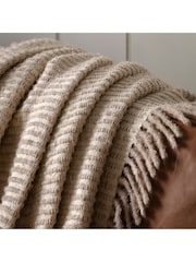 Gallery Home Cream Side Fringe Throw - Image 2 of 3