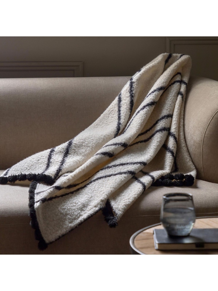 Gallery Home Cream Ophelia Scalloped Throw - Image 1 of 5