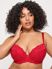Ann Summers Red Pad Plunge Sexy Lace Underwired Bra - Image 5 of 8