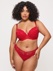 Ann Summers Red Pad Plunge Sexy Lace Underwired Bra - Image 7 of 8
