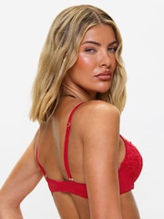 Ann Summers Red Pad Balcony Sexy Lace Underwired Bra - Image 2 of 8