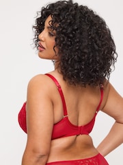 Ann Summers Red Pad Balcony Sexy Lace Underwired Bra - Image 6 of 8