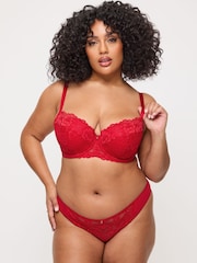 Ann Summers Red Pad Balcony Sexy Lace Underwired Bra - Image 7 of 8