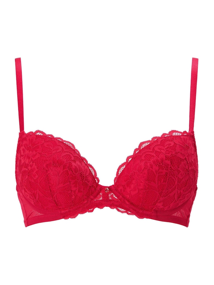 Ann Summers Red Pad Balcony Sexy Lace Underwired Bra - Image 8 of 8