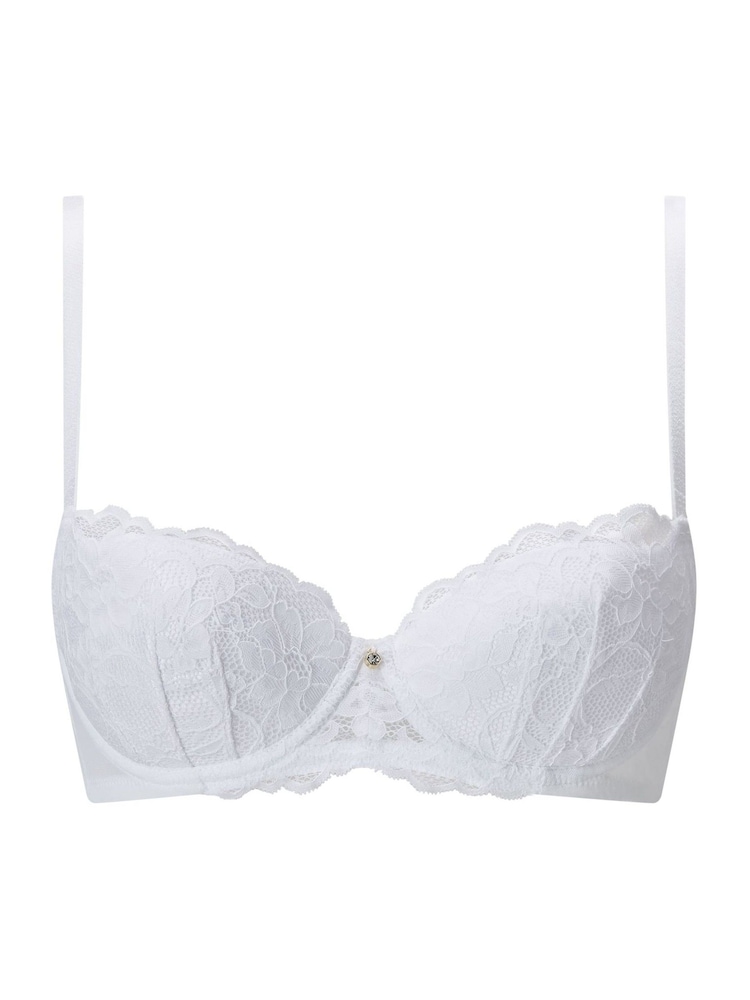 Ann Summers White Pad Balcony Sexy Lace Underwired Bra - Image 8 of 8