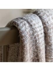 Gallery Home Grey Woven Natural Faux Fur Mohair Sherpa Throw - Image 2 of 6