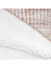 Gallery Home Grey Woven Natural Faux Fur Mohair Sherpa Throw - Image 4 of 6