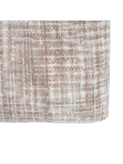 Gallery Home Grey Woven Natural Faux Fur Mohair Sherpa Throw - Image 5 of 6