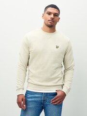 Lyle & Scott Cream Light Crew Neck Sweatshirt - Image 1 of 4