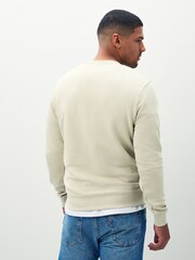 Lyle & Scott Cream Light Crew Neck Sweatshirt - Image 2 of 4