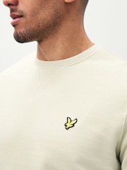 Lyle & Scott Cream Light Crew Neck Sweatshirt - Image 4 of 4